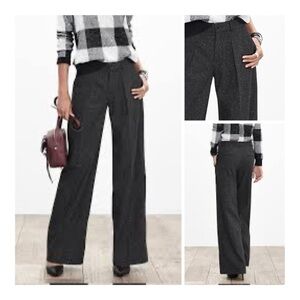 Women's Charcoal Wide-Leg Pants
